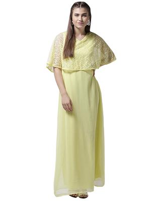 v neck lace overlay maxi dress - 15615419 - Standard Image - 1