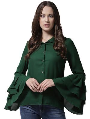 layered bell sleeved shirt - 15615425 - Standard Image - 1