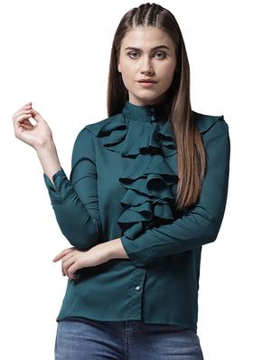 ruffled detail button up top - 15615426 - Standard Image - 1