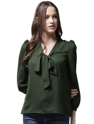 gather detail tie up neck top - 15615429 - Standard Image - 1
