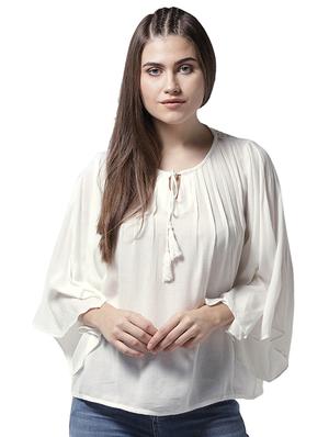 lace yoke pintuck detail top - 15615436 - Standard Image - 1