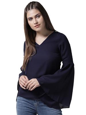 lace panel cutout back top - 15615443 - Standard Image - 1