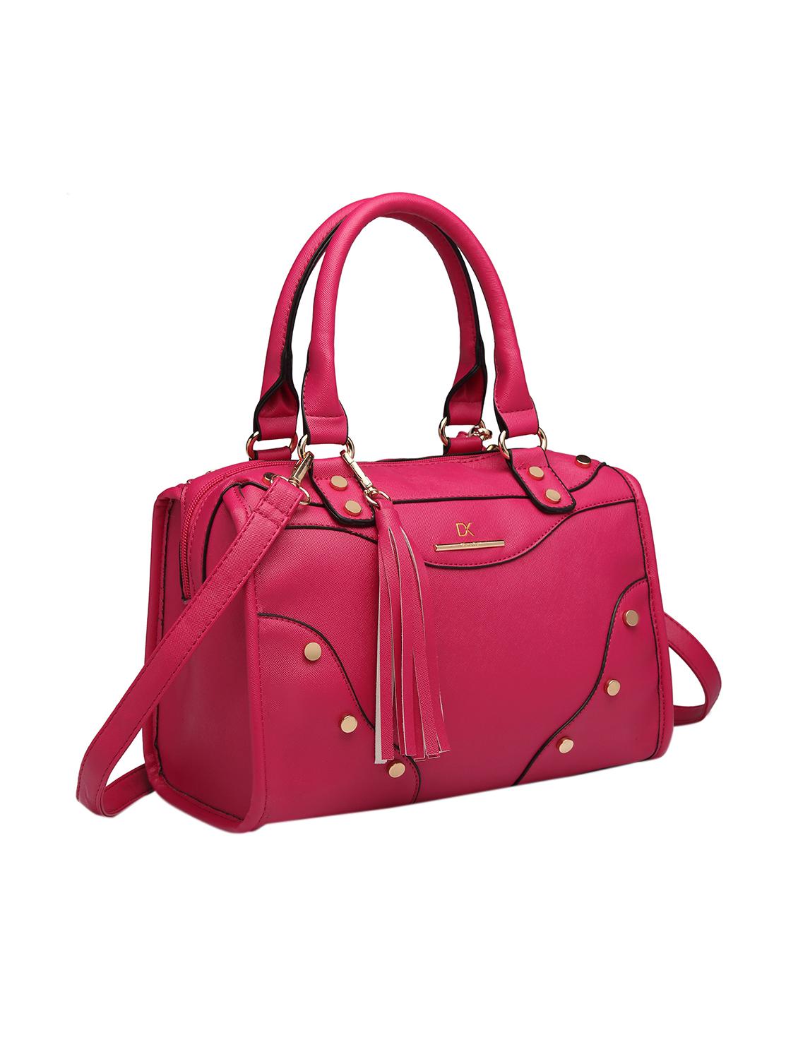 pink leatherette (pu) regular handbag - 15615501 - Zoom Image - 1