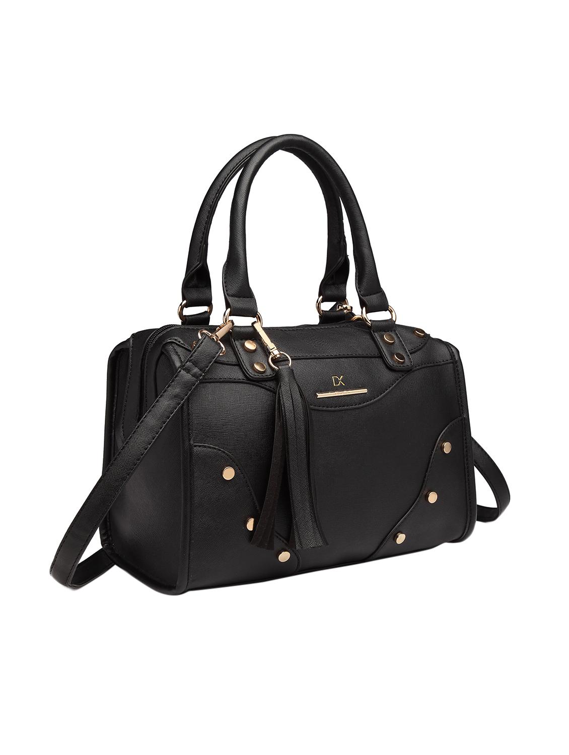 black leatherette (pu) regular handbag - 15615502 - Zoom Image - 1