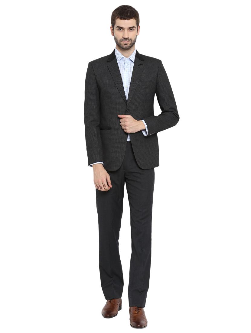grey polyester single breasted blazer - 15615625 - Zoom Image - 4