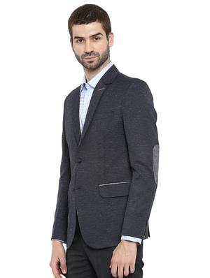 navy blue polyester single breasted blazer - 15615633 - Standard Image - 2