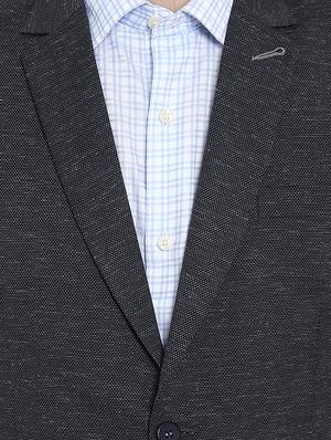 navy blue polyester single breasted blazer - 15615633 - Standard Image - 5
