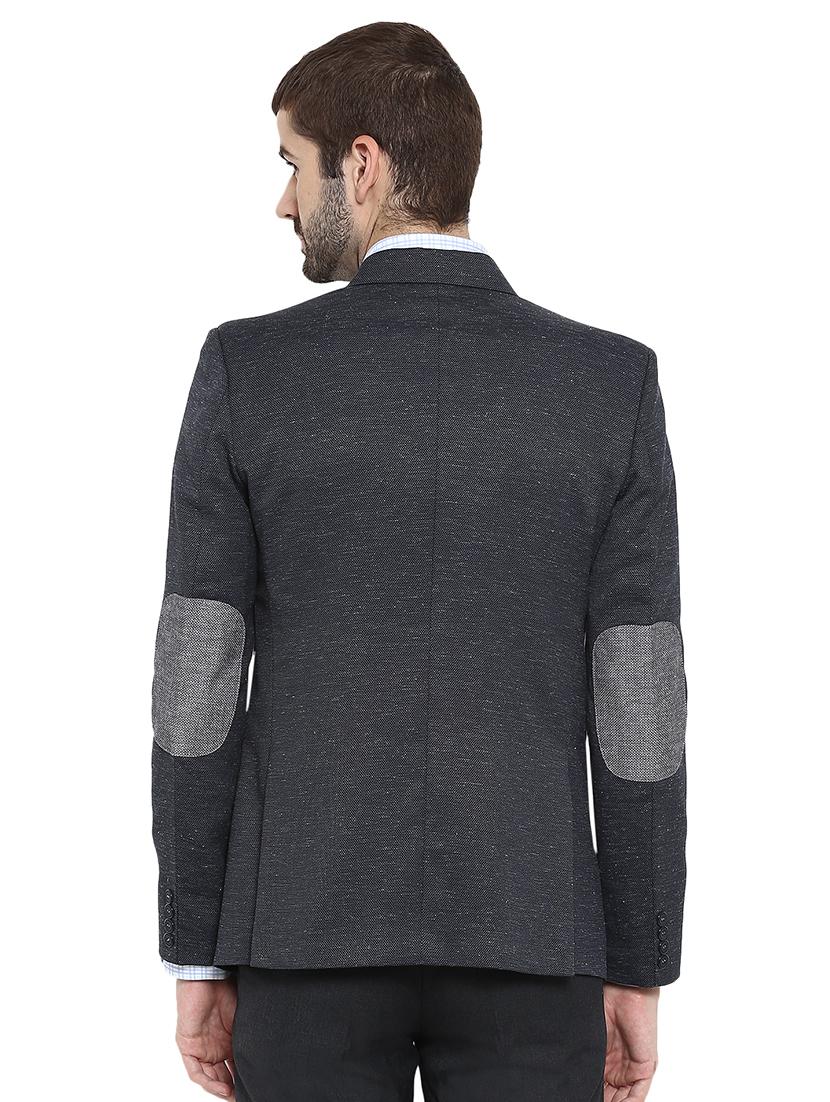 navy blue polyester single breasted blazer - 15615633 - Zoom Image - 3