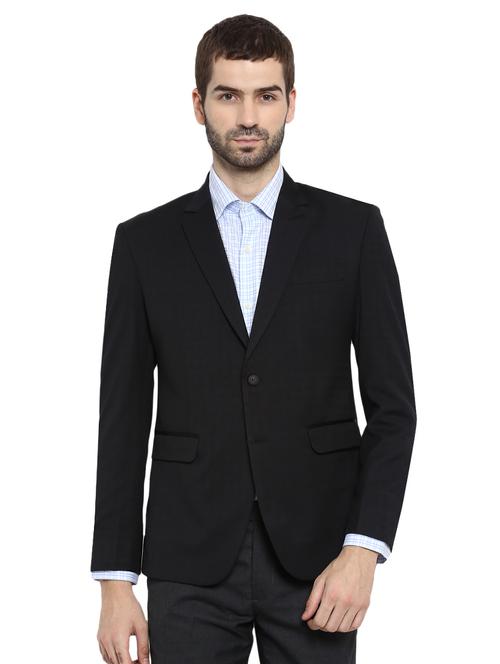 black polyester single breasted formal blazer - 15615635 -  Standard Image - 0