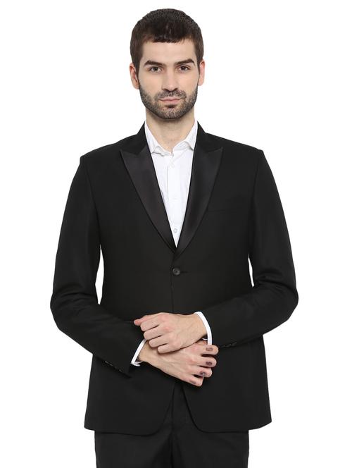 black polyester tuxedo blazer - 15615638 - Standard Image - 1