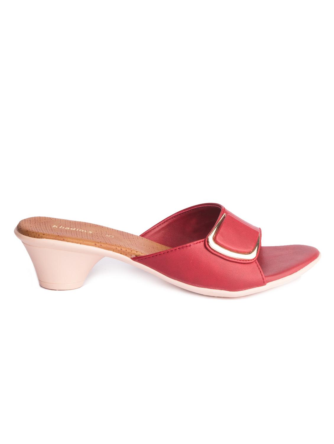 red slip on sandals - 15615668 - Zoom Image - 2