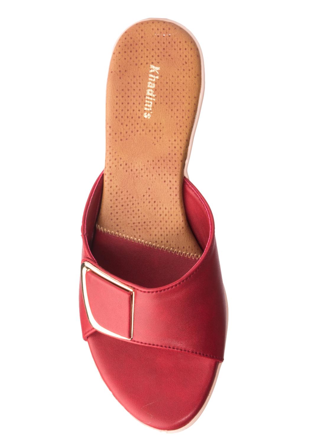 red slip on sandals - 15615668 - Zoom Image - 4