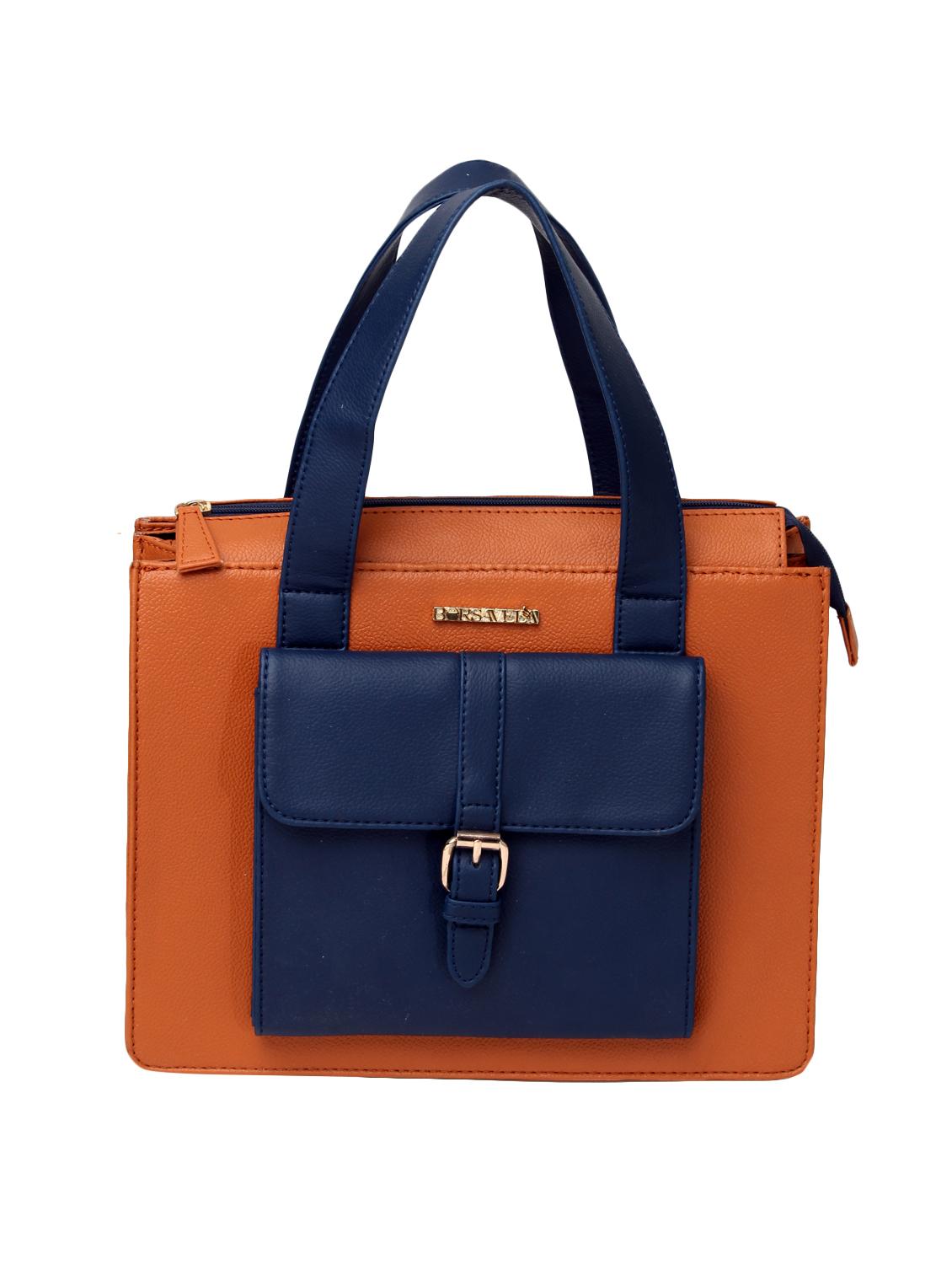 orange leatherette (pu) regular handbag - 15615685 - Zoom Image - 1