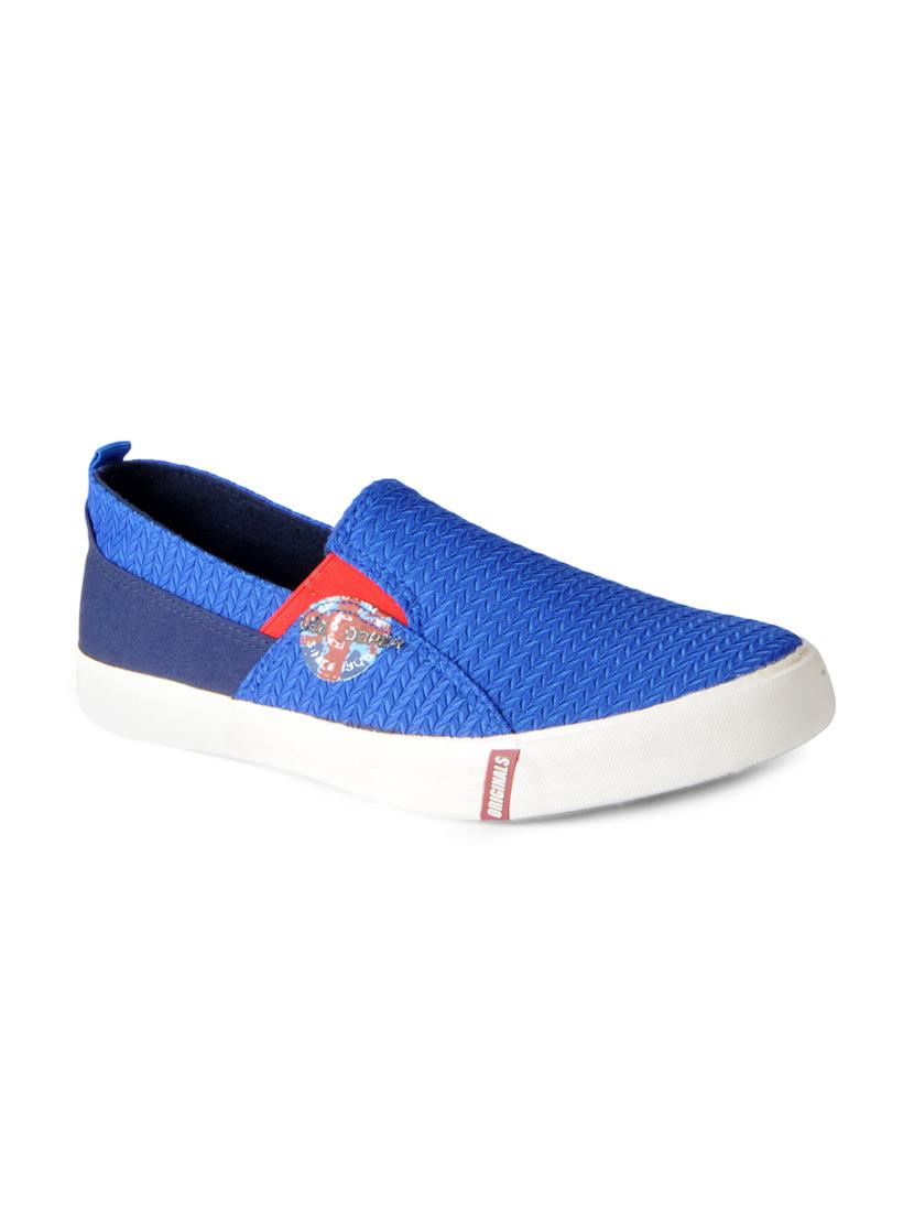 blue Fabric casual slip ons - 15615690 - Zoom Image - 1
