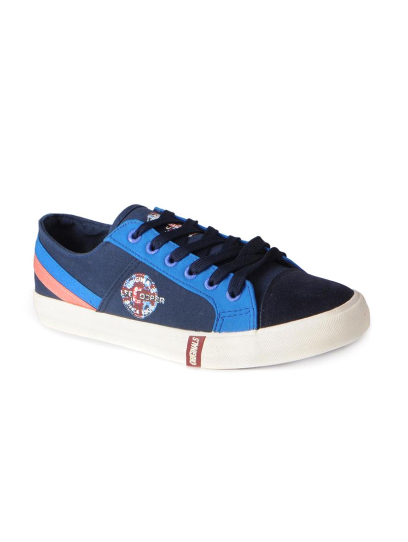blue Canvas lace up sneakers - 15615693 - Zoom Image - 1