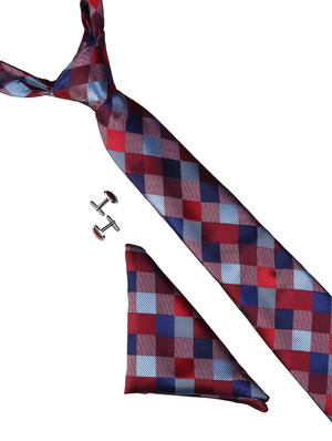 multicolor micro fibre with pocket square and cufflink - 15615758 - Standard Image - 1