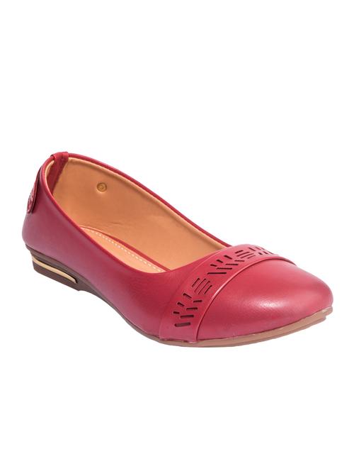 red slip on ballerinas - 15615847 - Standard Image - 1