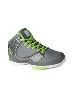 grey leatherette lace up sport shoes - 15616063 - Standard Image - 1