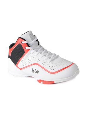 white leatherette lace up sport shoes - 15616066 - Standard Image - 1