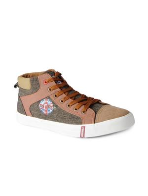 tan Canvas lace up sneakers - 15616079 - Standard Image - 1