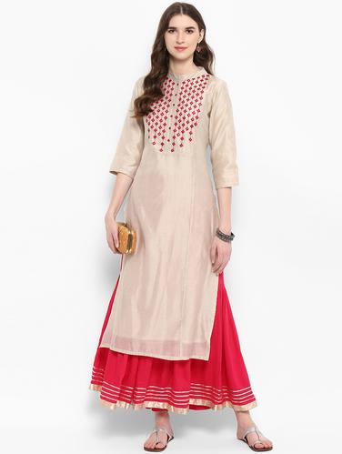 Mirror work kurta with gota patti palazzo set - 15616085 - Very Small Image - 1