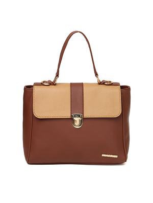 brown leatherette (pu) regular sling bag - 15616178 - Standard Image - 4