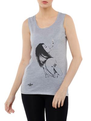 graphic print tank tee - 15616337 - Standard Image - 1