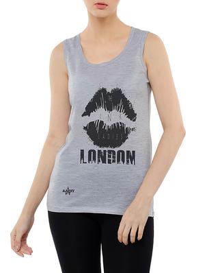 graphic print tank tee - 15616345 - Standard Image - 1