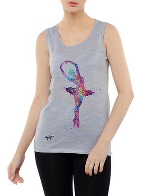 graphic print tank tee - 15616350 - Standard Image - 1