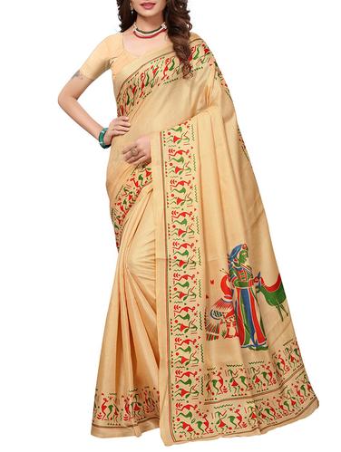 warli printed border saree with blouse - 15616358 - Very Small Image - 1