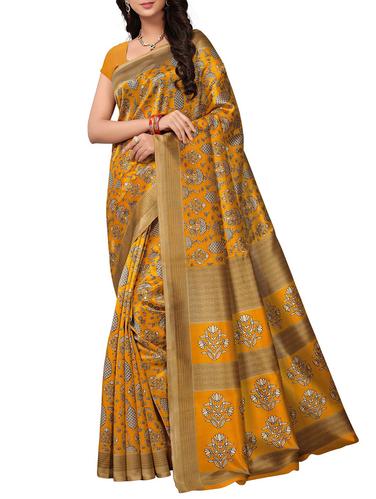 conversational printed saree with blouse - 15616369 - Very Small Image - 1