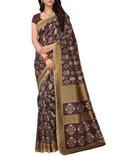 conversational printed saree with blouse - 15616370 - Very Small Image - 1