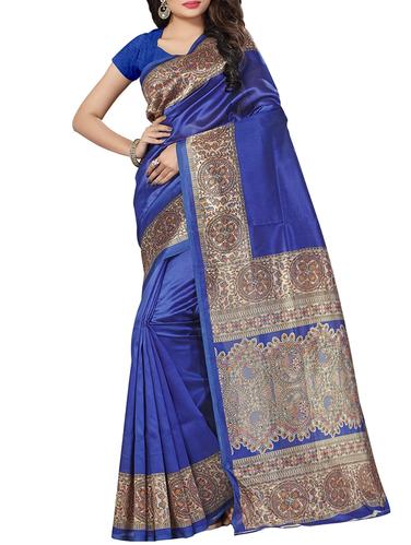 madhubani printed border saree with blouse - 15616387 - Very Small Image - 1