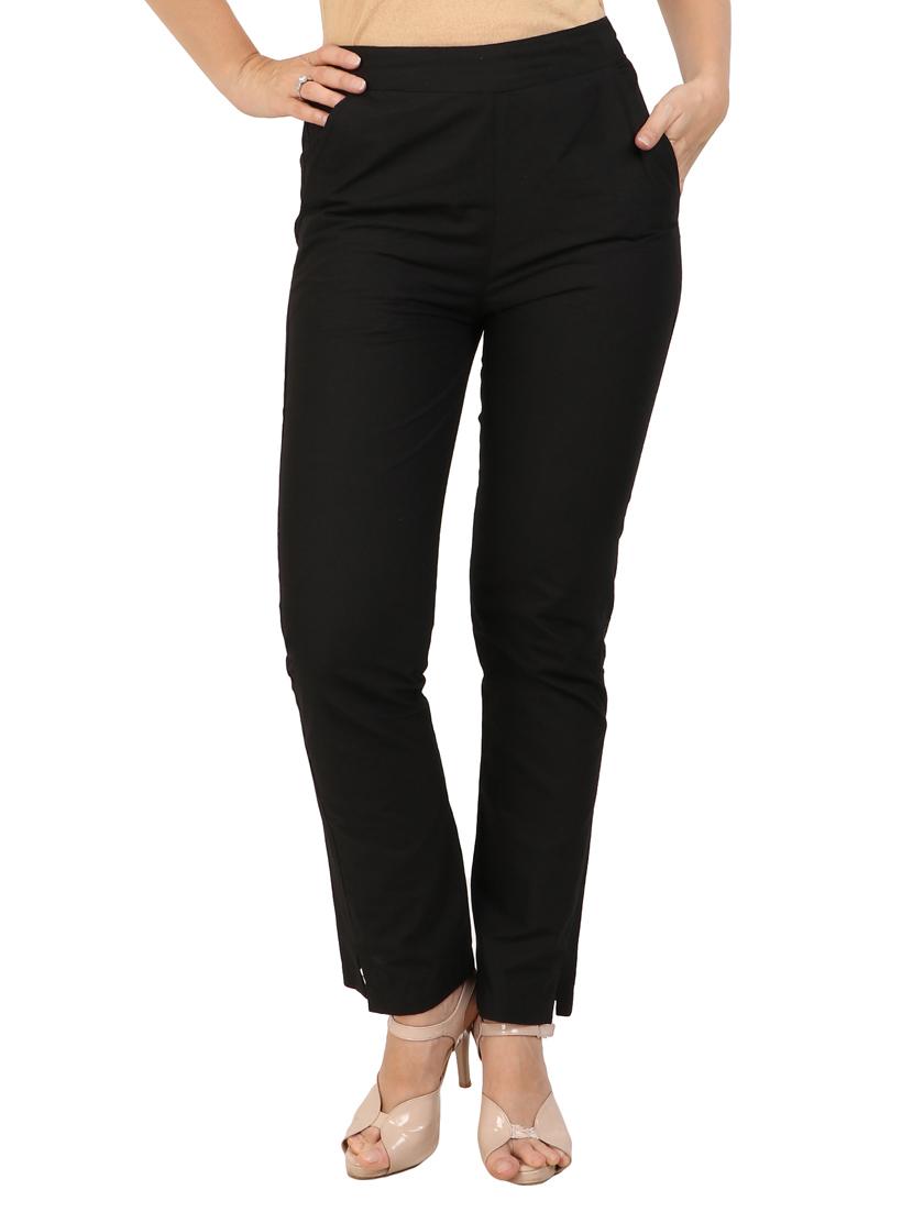 high waist flat front trouser - 15616427 - Zoom Image - 1