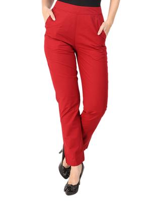 high waist flat front trouser - 15616434 - Standard Image - 1