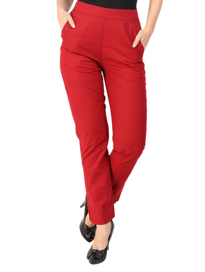 high waist flat front trouser - 15616434 - Zoom Image - 1