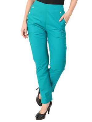 high waist flat front trouser - 15616444 - Standard Image - 1
