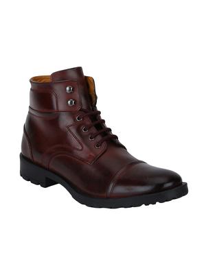 brown Leather high ankle boots - 15616450 - Standard Image - 1