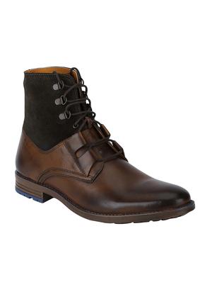 brown Leather high ankle boots - 15616468 - Standard Image - 1