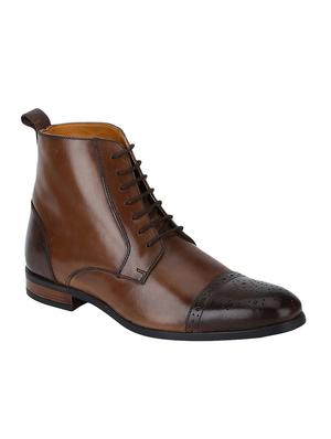 brown Leather high ankle boots - 15616469 - Standard Image - 1