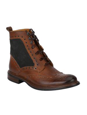 tan Leather high ankle boots - 15616476 - Standard Image - 1