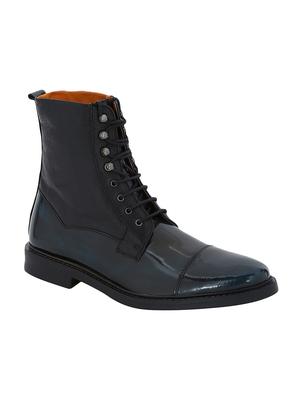 black Leather high ankle boots - 15616480 - Standard Image - 1