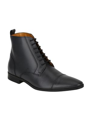 grey Leather high ankle boots - 15616481 - Standard Image - 1