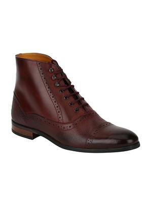 brown Leather high ankle boots - 15616484 - Standard Image - 1