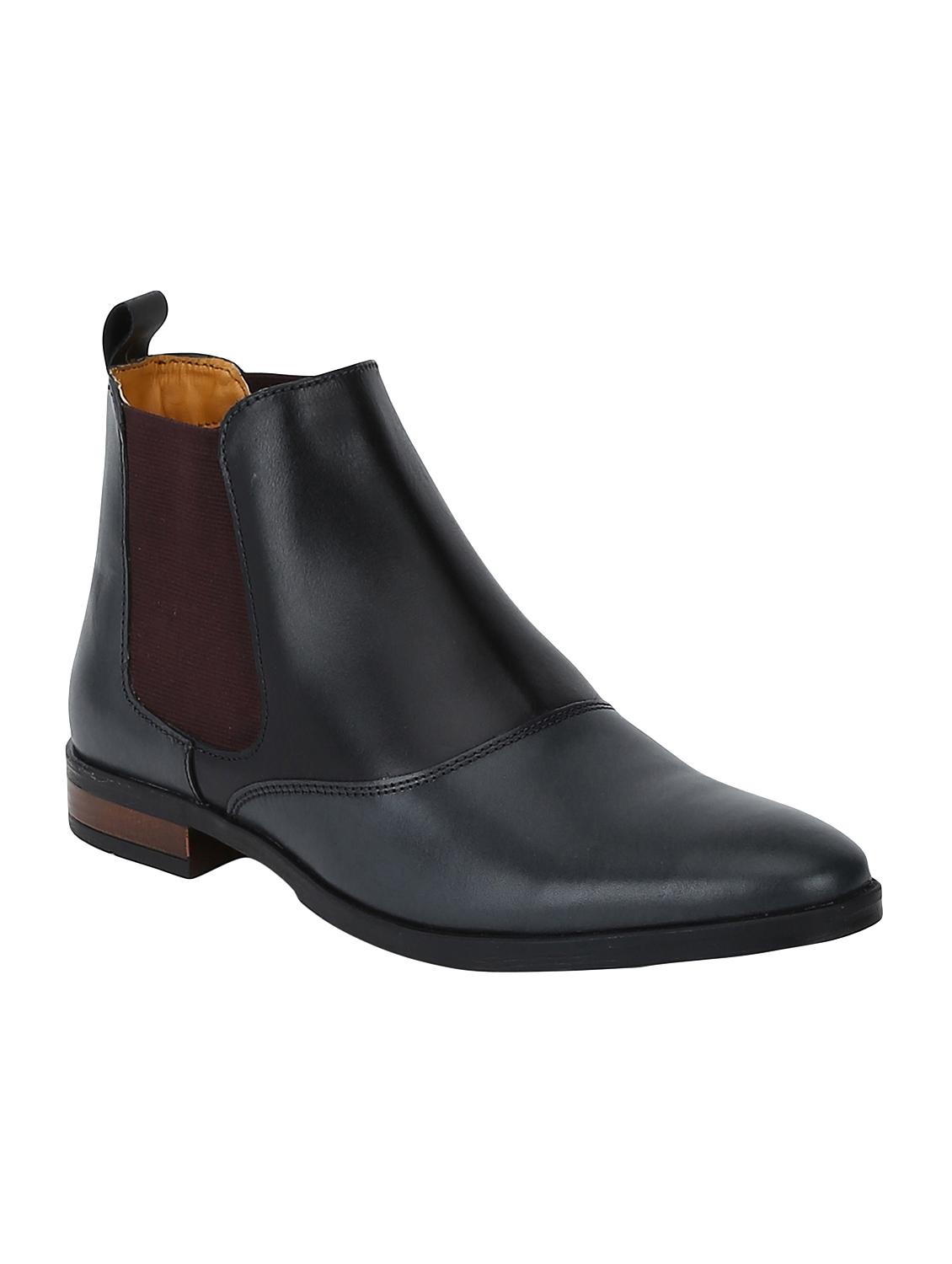 black Leather slip on boots - 15616485 - Zoom Image - 1