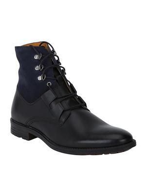 black Leather high ankle boots - 15616491 - Standard Image - 1