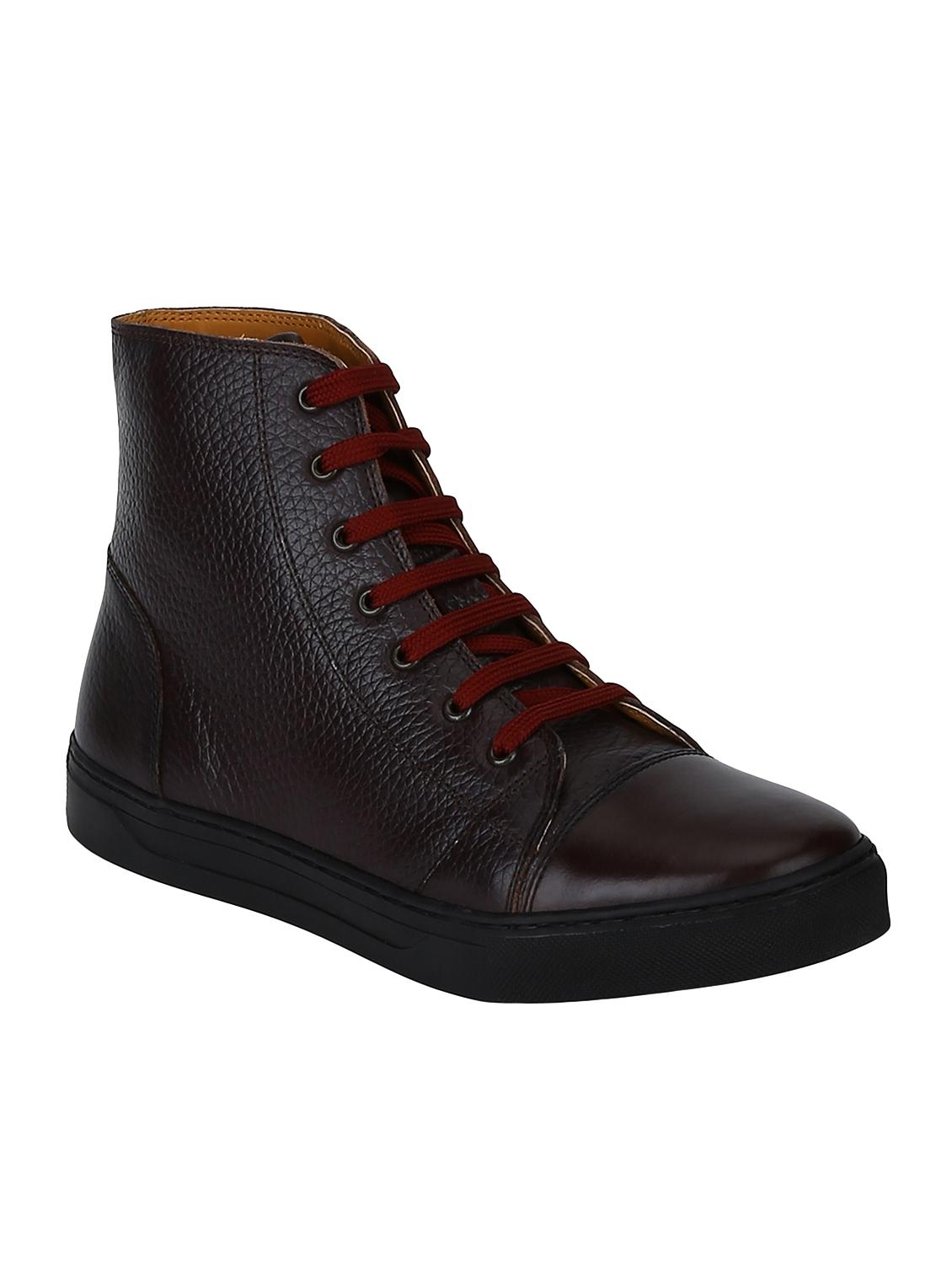 brown Leather lace up sneakers - 15616497 - Zoom Image - 1