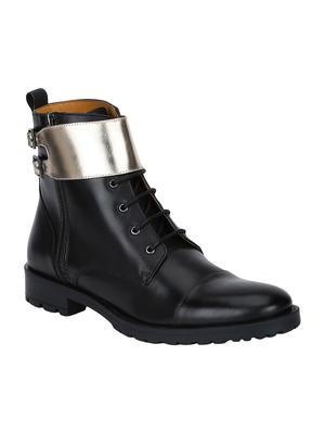 black Leather high ankle boots - 15616498 - Standard Image - 1