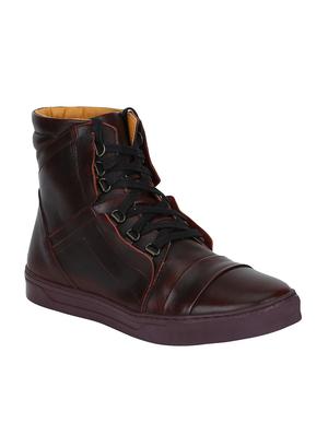 brown Leather lace up sneakers - 15616503 - Standard Image - 1