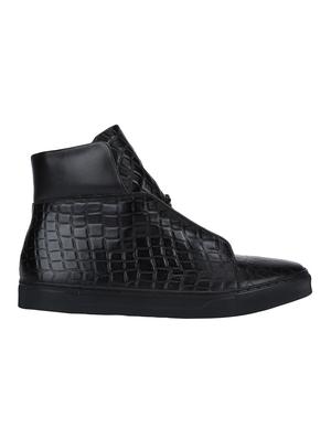 black Leather lace up sneakers - 15616508 - Standard Image - 1